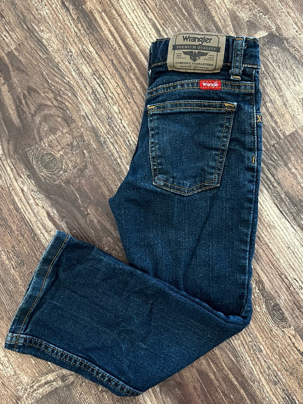 Wrangler Boys Indigo Straight-Leg Denim Jeans